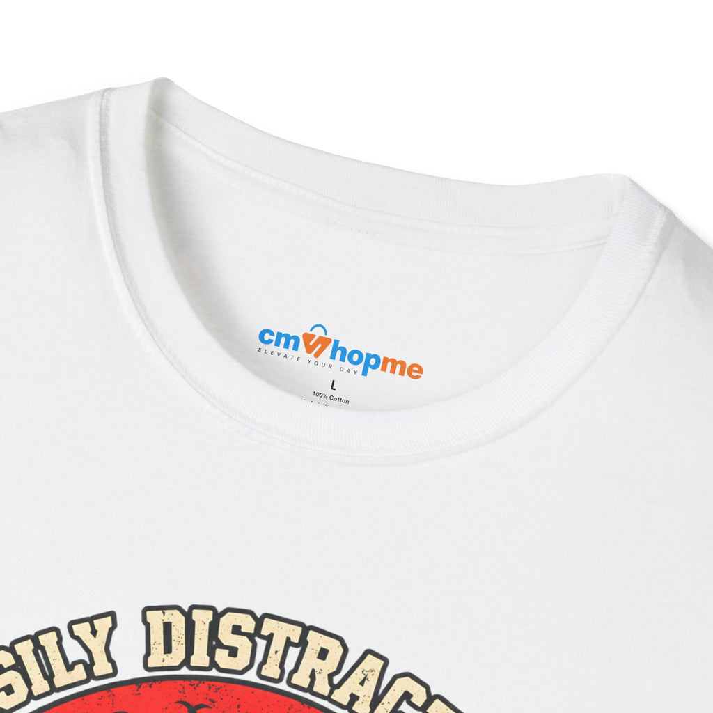 Highland Cows T-Shirt — "Easily Distracted by Highland Cows" Retro Graphic Tee