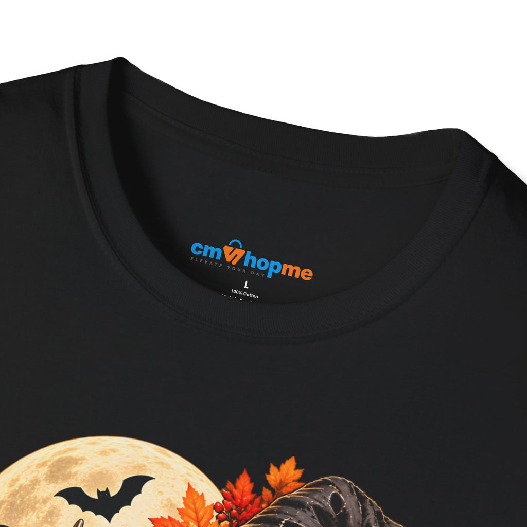 Halloween Scarecrow & Ghost Pumpkin T‑Shirt — Fall Sunflower Spooky Cute Tee