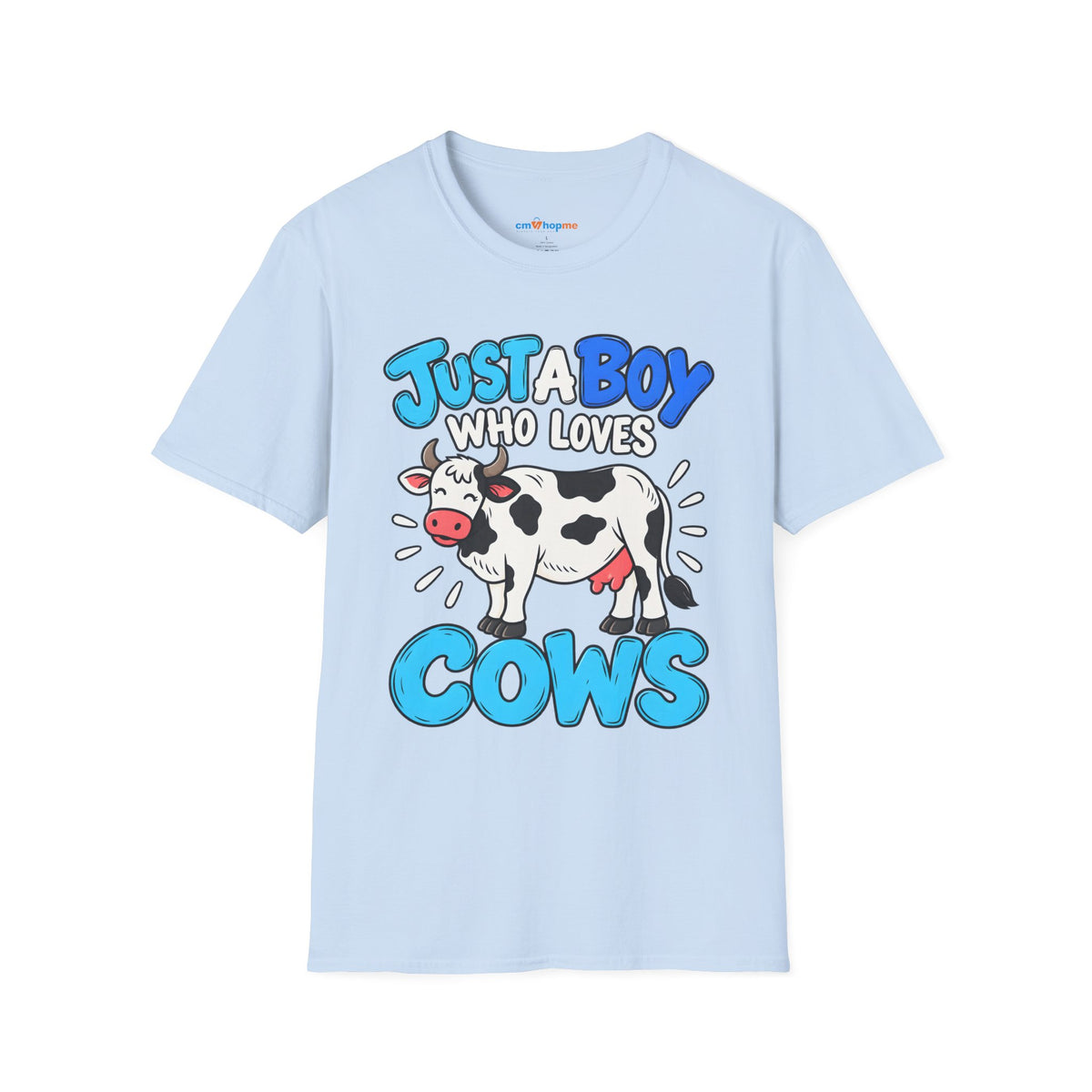 Just a Boy Who Loves Cows T-Shirt — Cute Cow Lover Graphic Tee