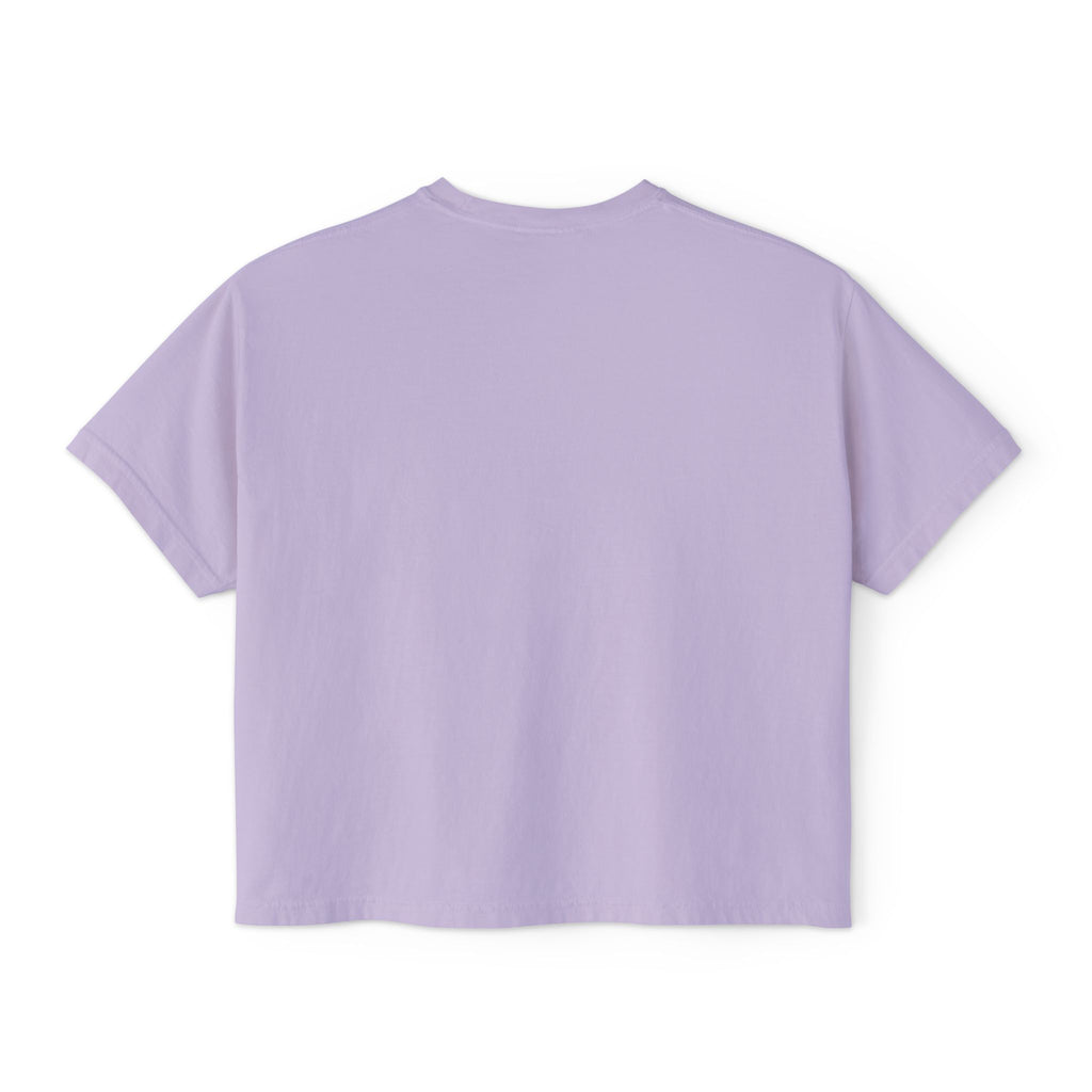 Women’s Boxy Tee — Cute Dancing Cow Graphic “I Like to Moo It Moo It”