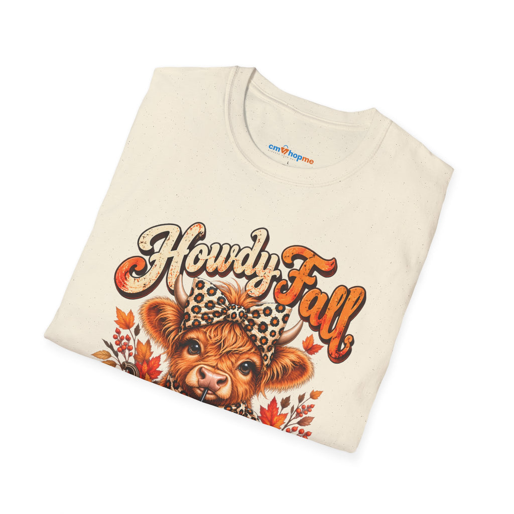Howdy Fall T‑Shirt — Cute Lion Cub Pumpkin Spice Autumn Tee
